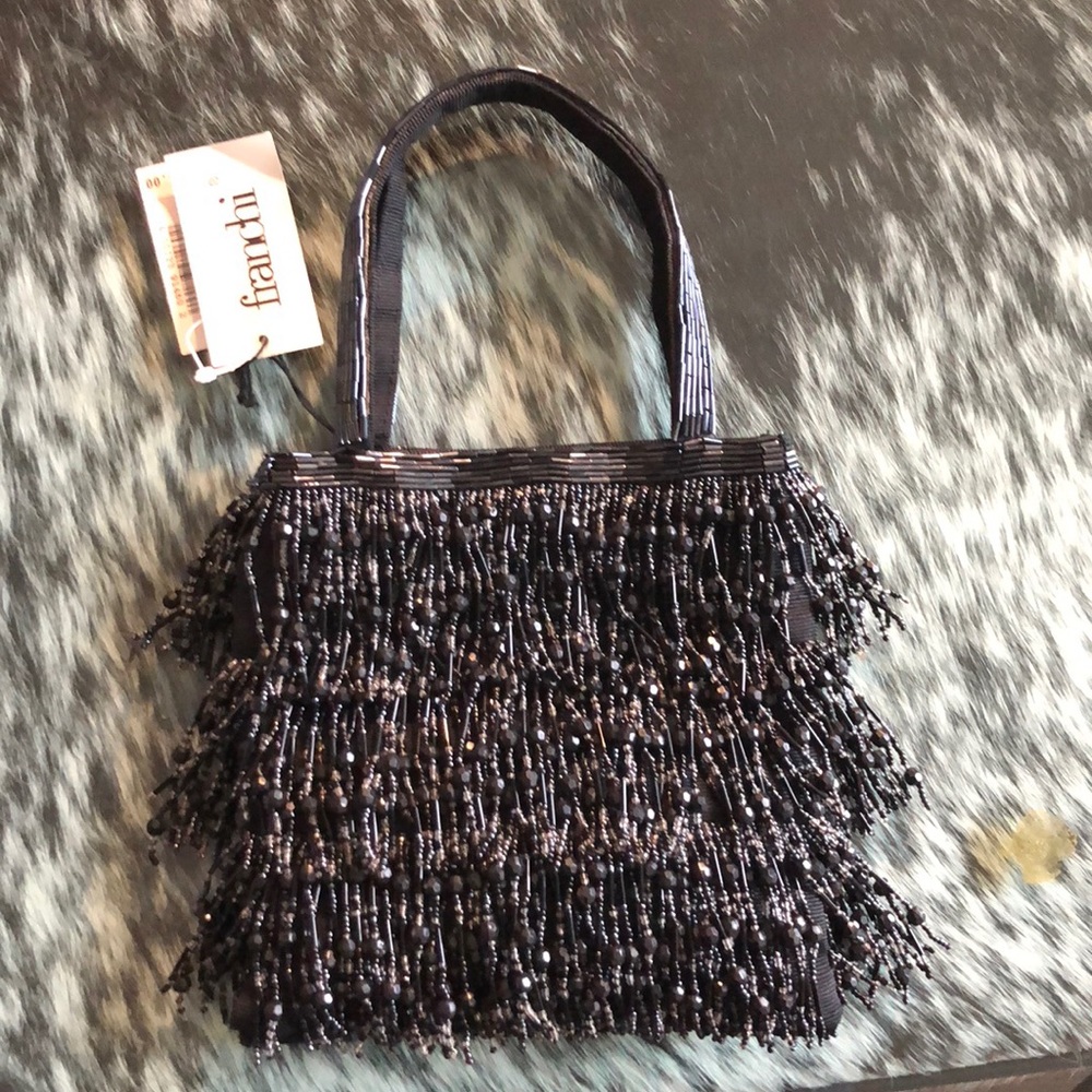 Vintage Franchi handbag Black Beaded